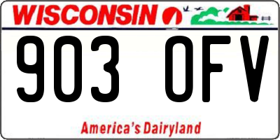WI license plate 903OFV