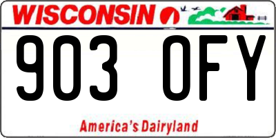 WI license plate 903OFY