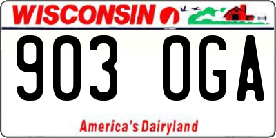 WI license plate 903OGA