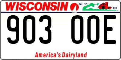 WI license plate 903OOE