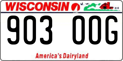 WI license plate 903OOG