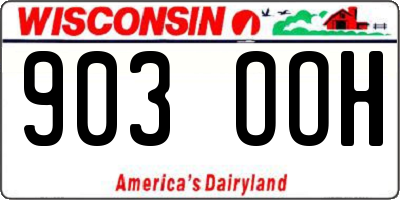 WI license plate 903OOH