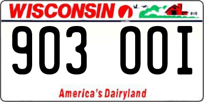 WI license plate 903OOI