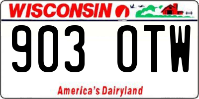 WI license plate 903OTW