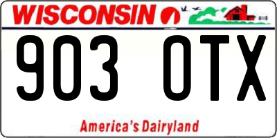 WI license plate 903OTX