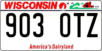 WI license plate 903OTZ