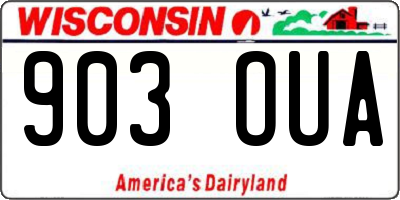 WI license plate 903OUA