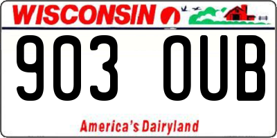 WI license plate 903OUB
