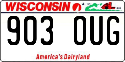 WI license plate 903OUG
