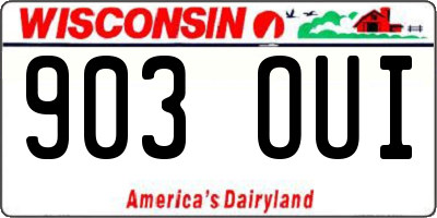 WI license plate 903OUI