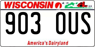 WI license plate 903OUS