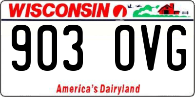 WI license plate 903OVG