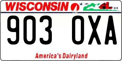 WI license plate 903OXA