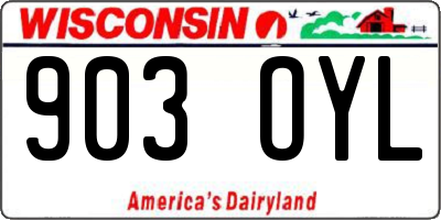 WI license plate 903OYL