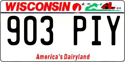 WI license plate 903PIY
