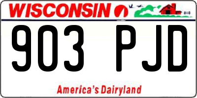 WI license plate 903PJD