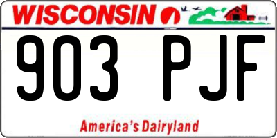 WI license plate 903PJF