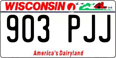 WI license plate 903PJJ