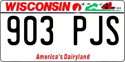 WI license plate 903PJS