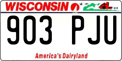 WI license plate 903PJU