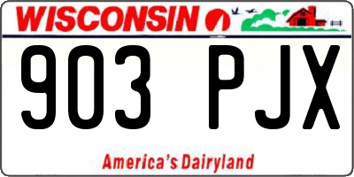 WI license plate 903PJX
