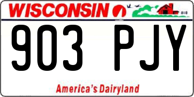 WI license plate 903PJY