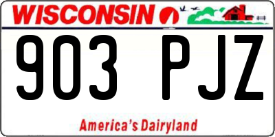 WI license plate 903PJZ