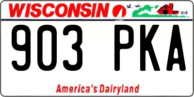WI license plate 903PKA