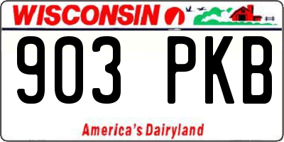 WI license plate 903PKB