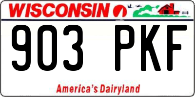 WI license plate 903PKF