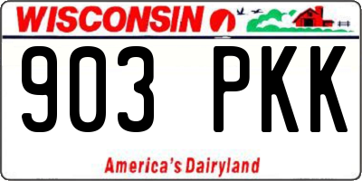 WI license plate 903PKK