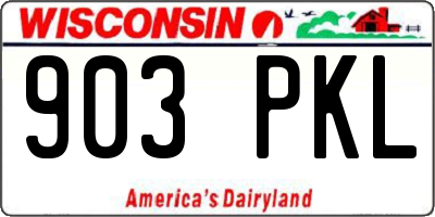 WI license plate 903PKL