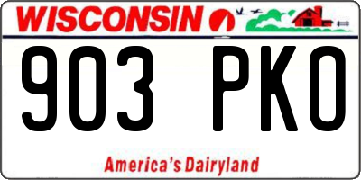 WI license plate 903PKO