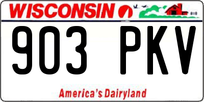 WI license plate 903PKV