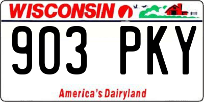 WI license plate 903PKY