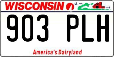 WI license plate 903PLH