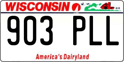 WI license plate 903PLL