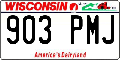 WI license plate 903PMJ