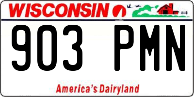 WI license plate 903PMN