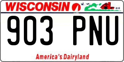 WI license plate 903PNU