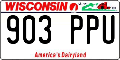 WI license plate 903PPU