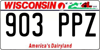 WI license plate 903PPZ
