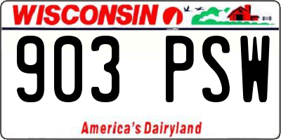 WI license plate 903PSW