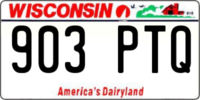 WI license plate 903PTQ