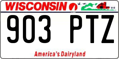 WI license plate 903PTZ
