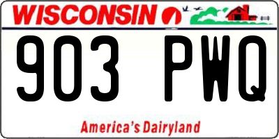 WI license plate 903PWQ