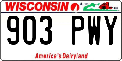 WI license plate 903PWY
