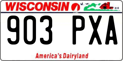 WI license plate 903PXA