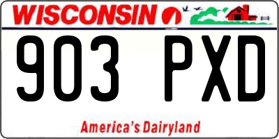 WI license plate 903PXD