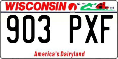 WI license plate 903PXF